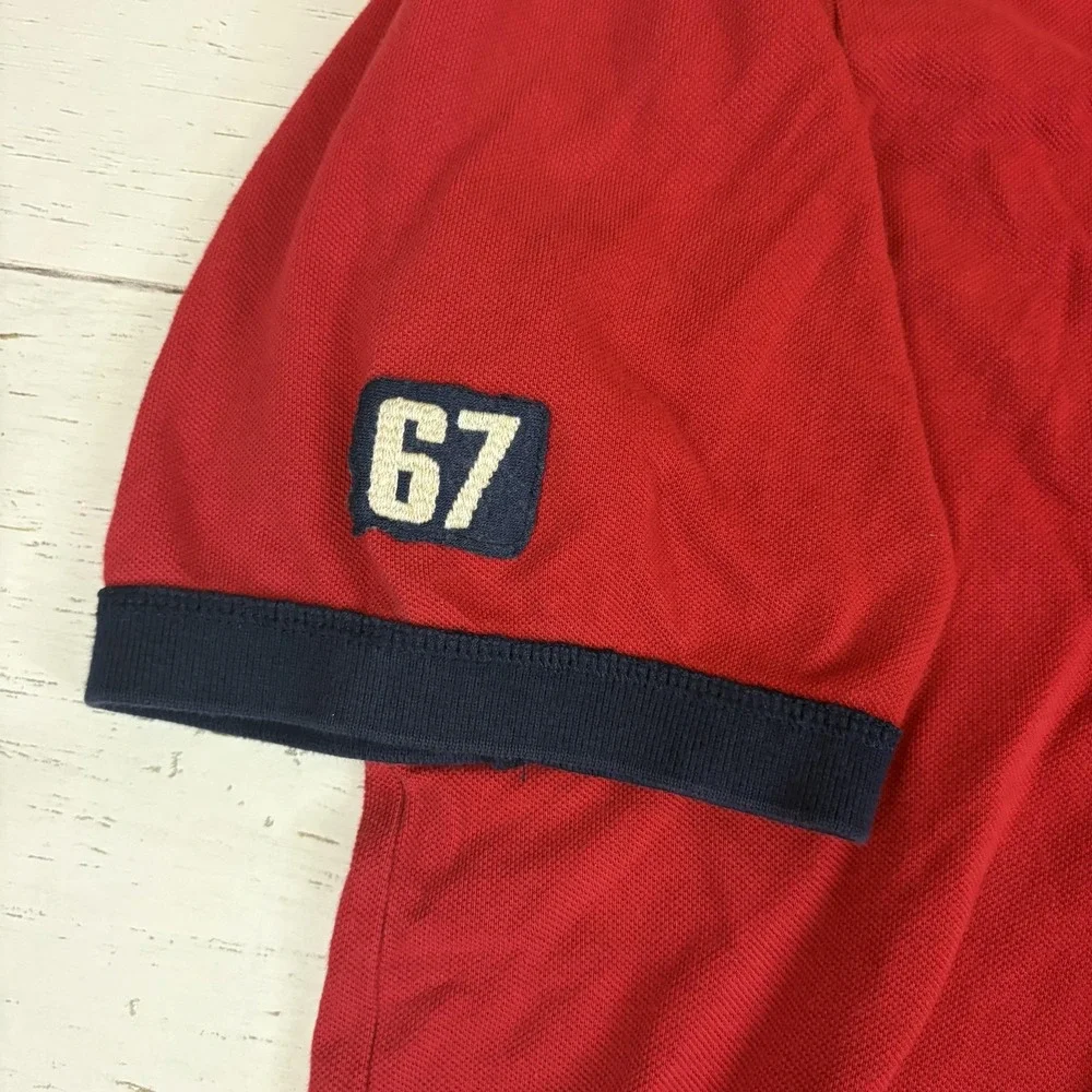 Polo Ralph Lauren Polo Shirt Big Pony Men 2XLT Big & Tall USA Flag Pony 67 Rugby